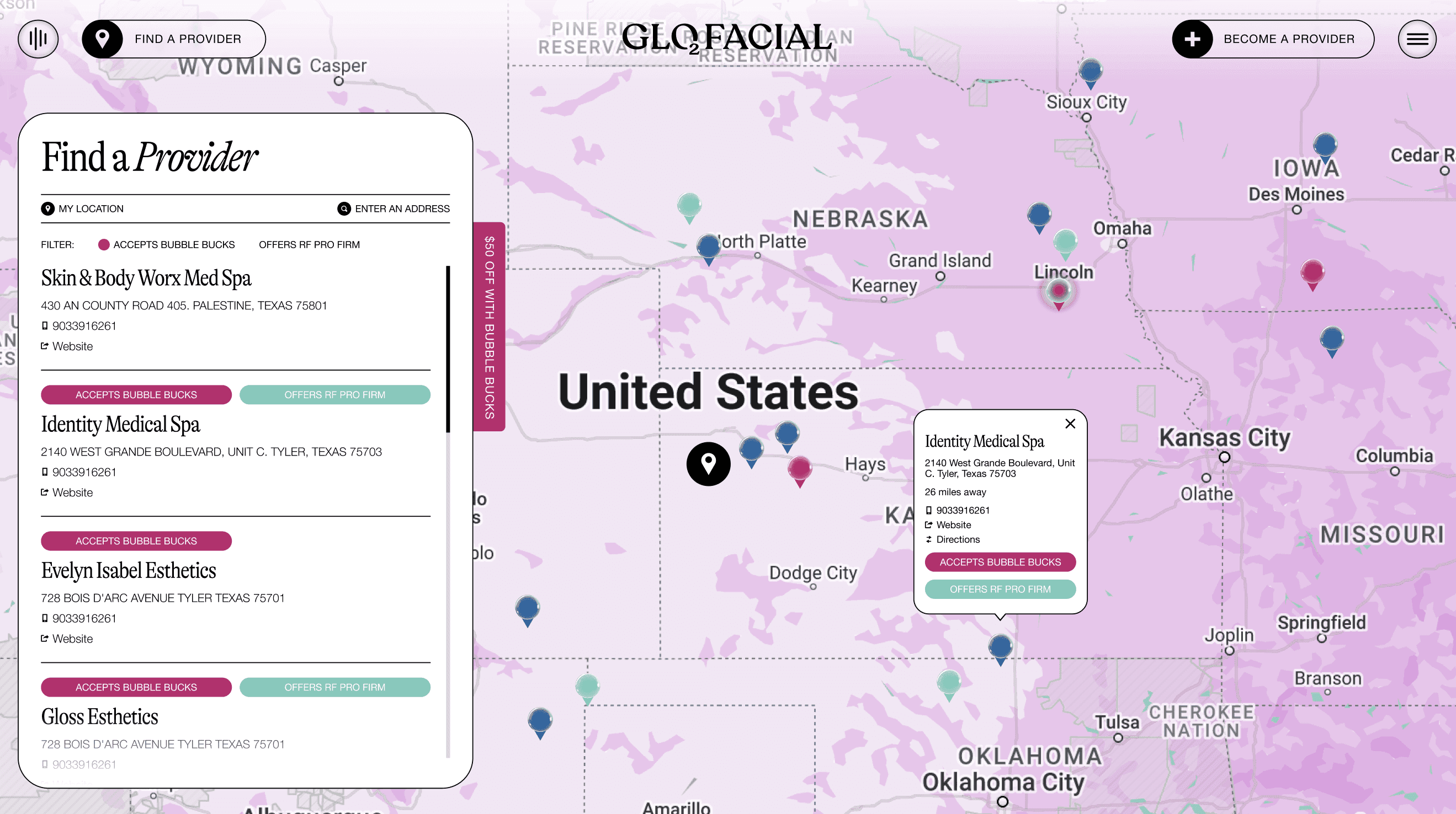 Provider Map Listings