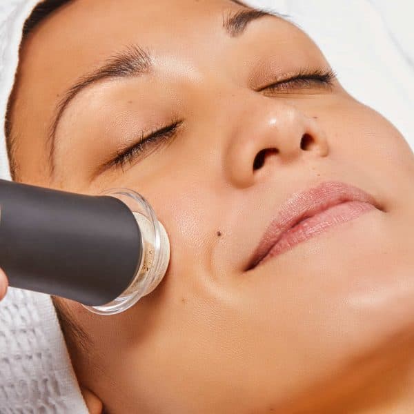 woman receiving skin treatment