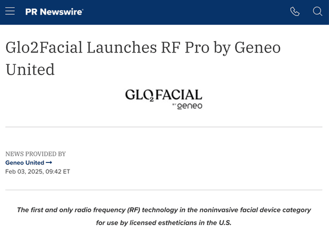Glo₂Facial Launches RF Pro by Geneo United