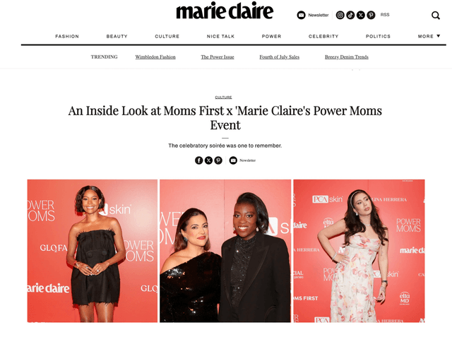Glo₂Facial proudly sponsors Moms First x 'Marie Claire's Power Moms Event