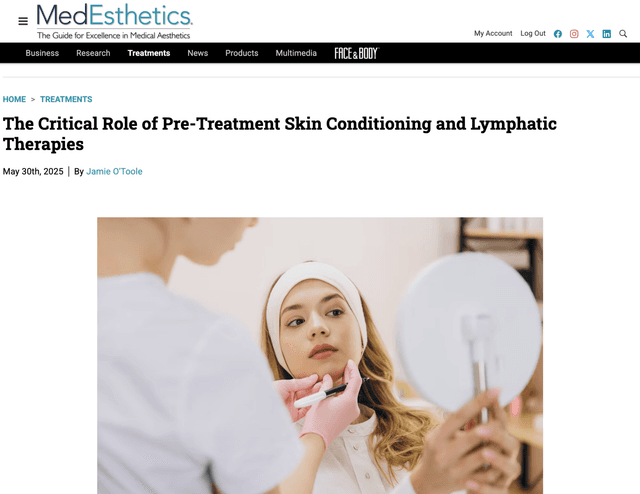 Optimizing Aesthetic Outcomes: Glo₂Facial Plays a Critical Role of Pre-Treatment Skin Conditioning and Lymphatic Therapies