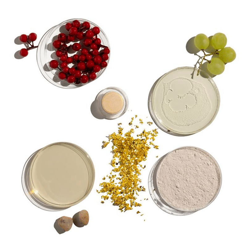 Whole ingredients used in Geneo Glam facial treatment